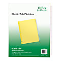 Avery® Office Essentials Insertable Dividers, 8-Tab, 8 1/2" x 11", Buff/Clear