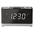 iLive Wireless Voice-Activated Digital Clock With Amazon Alexa, 3-15/16"H x 6-11/16"W x 1-15/16"D, Black 1 thumbnail image