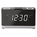 iLive Wireless Voice-Activated Digital Clock With Amazon Alexa, 3-15/16"H x 6-11/16"W x 1-15/16"D, Black