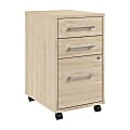 Bush Business Furniture Hustle 3-Drawer Mobile File Cabinet, Natural Elm, Standard Delivery