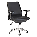 Bush Business Furniture Metropolis Bonded Leather Mid-Back Office Chair, Black, Standard Delivery 1 thumbnail image