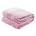 Sedona House Microfiber Flannel Twin Blanket, 60" x 80", Pink