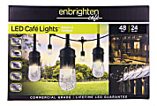 Jasco Enbrighten LED Caf Lights, 48', Indoor/Outdoor, Black Cord/Multicolor Lights 1 thumbnail image