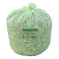 Natur Bag Compostable Trash Liners, 55 Gallons, Green, 20 Bags Per Roll, Case Of 5 Rolls