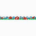 Eureka Deco Trim® Strips, Football, Assorted Colors, Pack Of 12 1 thumbnail image