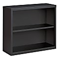 Lorell® Fortress Steel 2-Shelf Bookcase, Charcoal