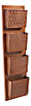 Linon Rio 4-Slot Wall Mailbox, 45"H x 14-1/2"W x 4-3/4"D, Copper Crosshatch