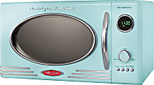 Nostalgia Electrics Retro 0.9 Cu Ft 800-Watt Countertop Microwave, Aqua