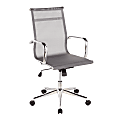 LumiSource Mirage Contemporary Office Chair, Chrome/Silver