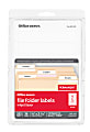 Office Depot® Brand Print-Or-Write Color Permanent File Folder Labels, OD98816, Rectangle, 5/8" x 3 1/2", White, Pack Of 252 1 thumbnail image