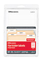 Office Depot® Brand Print-Or-Write Color Permanent Inkjet/Laser File Folder Labels, OD98816, 5/8" x 3 1/2", White, Pack Of 252