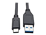 Tripp Lite USB C to USB-A Cable 5 Gbps USB 3.1 Gen 1 M/M USB Type C 6ft 6' - 1x Type C Male USB - 1x Type A Male USB - U428006 1 thumbnail image