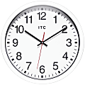 Infinity Instruments Obsidian Round Wall Clock, 18”, White 1 thumbnail image