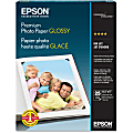Epson® Glossy Premium Photo Paper, Letter Size (8 1/2" x 11"), Ream Of 35