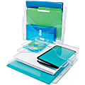 Deflecto 3-Tier Document Organizer - 3 Tier(s) - 11.5" Height x 13.4" Width x 3.5" Depth - Desktop - Clear - 1 Each 1 thumbnail image