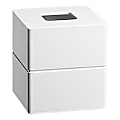 Erwyn Products Malibu Boutique Tissue Box Covers, 5-15/16”H x 5-1/2”L x 5-1/2”W, White, Set Of 6 Covers 1 thumbnail image