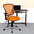 Flash Furniture Mesh Mid-Back Task Chair, Orange/Black/Chrome