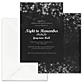 Custom Shaped Event Invitations With Envelopes, Glistening Lights, 5" x 7", Box Of 25 Invitations