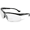 Uvex Safety Genesis 2.5 Magnifier Readers - Clear Lens - Black Frame - Scratch Resistant, Flexible, Padded, Adjustable Temple, Comfortable - 1 Each