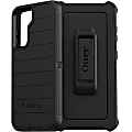 OtterBox Defender Series Pro Rugged Carrying Case (Holster) Samsung Galaxy S21 5G Smartphone - Black - Bacterial Resistant, Scrape Resistant, Dirt Resistant Port, Dust Resistant Port, Lint Resistant Port, Drop Resistant - Plastic Body - Belt Clip