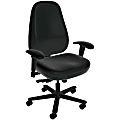 Sitmatic Super Alpha Ergonomic Faux Leather High-Back Multi-Function Task Chair, Black 1 thumbnail image
