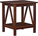 Linon Rockport End Table, Antique Tobacco