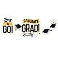 Amscan Graduation Yard Signs, Gold, 3 Signs Per Pack, Set Of 2 Packs 1 thumbnail image