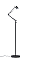 Adesso® Quest LED Floor Lamp, 64 1/2"H, Black Shade/Black Base