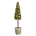 Nearly Natural Flocked Moss Artificial Cone Tree, 2'