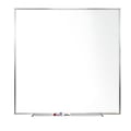 Ghent Magnetic Porcelain Dry-Erase Whiteboard, 48" x 48", Aluminum Frame With Silver Finish