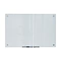 U Brands® Frameless Non-Magnetic Glass Dry-Erase Board, 36" X 24", Frosted White (Actual Size 35" x 23")