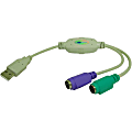 Link Depot USB-PS2 USB to PS/2 Cable Adapter - USB Data Transfer Cable - Mini-DIN Keyboard/Mouse - Type A USB 1 thumbnail image