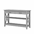 Bush Furniture Key West Console Table With Drawers And Shelves, Cape Cod Gray, Standard Delivery 1 thumbnail image