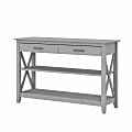 Bush Furniture Key West Console Table With Drawers And Shelves, Cape Cod Gray, Standard Delivery