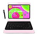 LINSAY 12 Octa Core 256GB  Storage Android 14 Tablet with Pink Style Keyboard Pen Stylus 1 thumbnail image