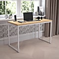 Flash Furniture 48"W Commercial-Grade Industrial Office Computer Desk, Maple/White 1 thumbnail image