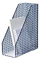 Realspace® Zora Acrylic Magazine File Holder, 11-5/8"H x 4"W x 9-1/4"D, Clear/Blue 1 thumbnail image
