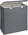 Honey Can Do Double Resin Hamper, 26” x 14-1/4”, Gray 1 thumbnail image