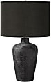 Monarch Specialties Holden Table Lamp, 24”H, Black/Black