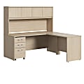 Bush Business Furniture Studio C 72"W L-Shaped Desk With Hutch And Mobile File Cabinet, Natural Elm, Standard Delivery