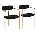 LumiSource Demi Chairs, Black/Gold, Set Of 2 Chairs 1 thumbnail image