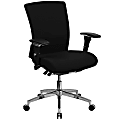 Flash Furniture HERCULES Series 24/7 Intensive-Use Ergonomic Mid-Back Executive Multifunction Office Chair With Seat Slider And Adjustable Lumbar, Black Fabric/Gray