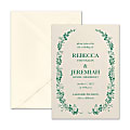 Custom Premium Wedding & Event Invitations With Envelopes, Flowery Frame, 5" x 7", Box Of 25 Invitations