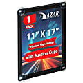 Azar Displays Window Sign Holder Frame With Suction Cups, 11” x 17”, Black 1 thumbnail image