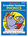 Scholastic Teacher Resources Activity Book Scrambled Sentences, Phonics, Grades K-2