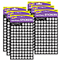 Trend superShapes Stickers, Silver Sparkle Stars, 400 Stickers Per Pack, Set Of 6 Packs