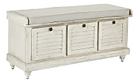 Ave Six Dover Storage Bench, White Wash