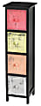 Realspace® 4-Drawer Slim Storage Cabinet, 32 1/4"H x 10 7/16"W x 10 7/16"D, Multicolor