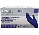 Ammex Professional Indigo Disposable Powder-Free Nitrile Exam Gloves, Small, Box Of 100 Gloves
