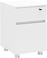 Boahaus Osaka 18"D Vertical 2-Drawer Mobile File Cabinet, White